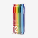 پک ۱۲ رنگ خودکار ژله ای مدل Kaco Pen
